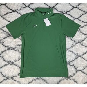 NIKE Football‎ Coaches 1/4 Zip Pullover Green Mens Sz S *NEW* FJ9548-315 $75